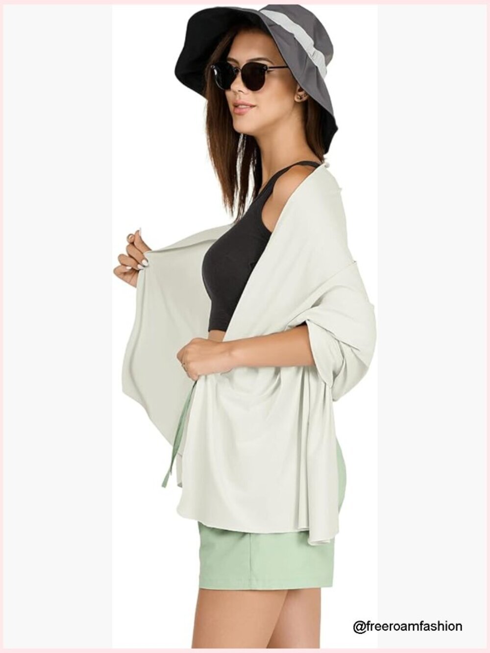 UPF 50+ UV Sun Protection Shawl Wrap Lightweight Cooling Travel Scarf Beach